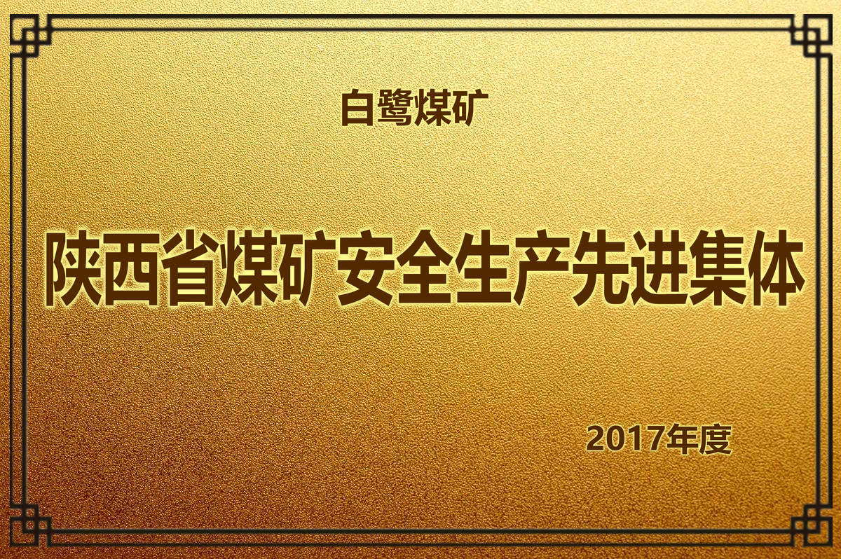 2017年度 陜西省煤礦安全生產(chǎn)先進集體