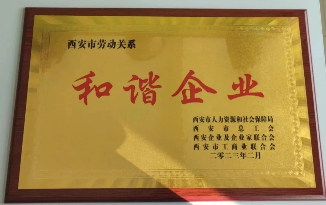 榮譽 | 西安市勞動關系和諧企業(yè)